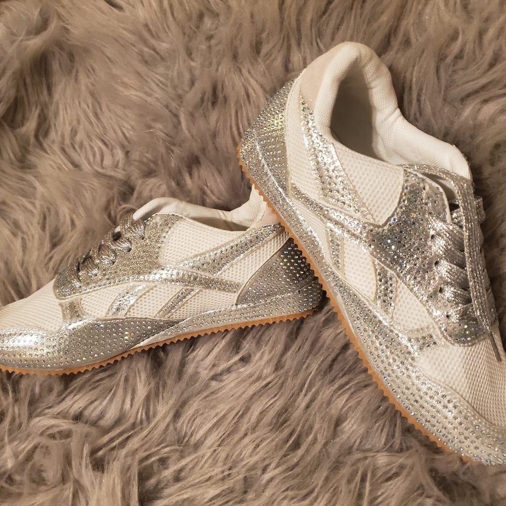 Size 8.5 bedazzled sneakers